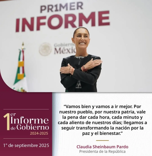 La Presidenta  Claudia Sheinbaum Pardo Rinde su Primer Informe de Gobierno al Pueblo de México  